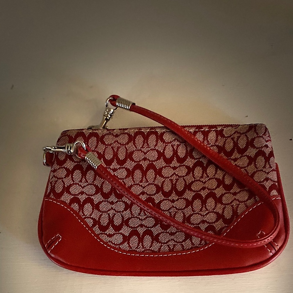 Red Coach wristlet